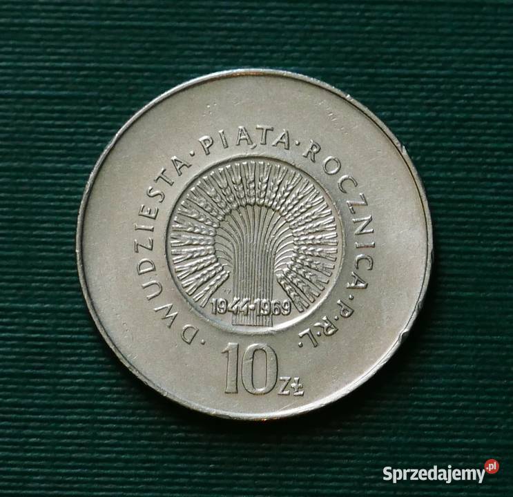 POLSKA 10 1969r 25 lat PRL Numizmatyka Gliwice
