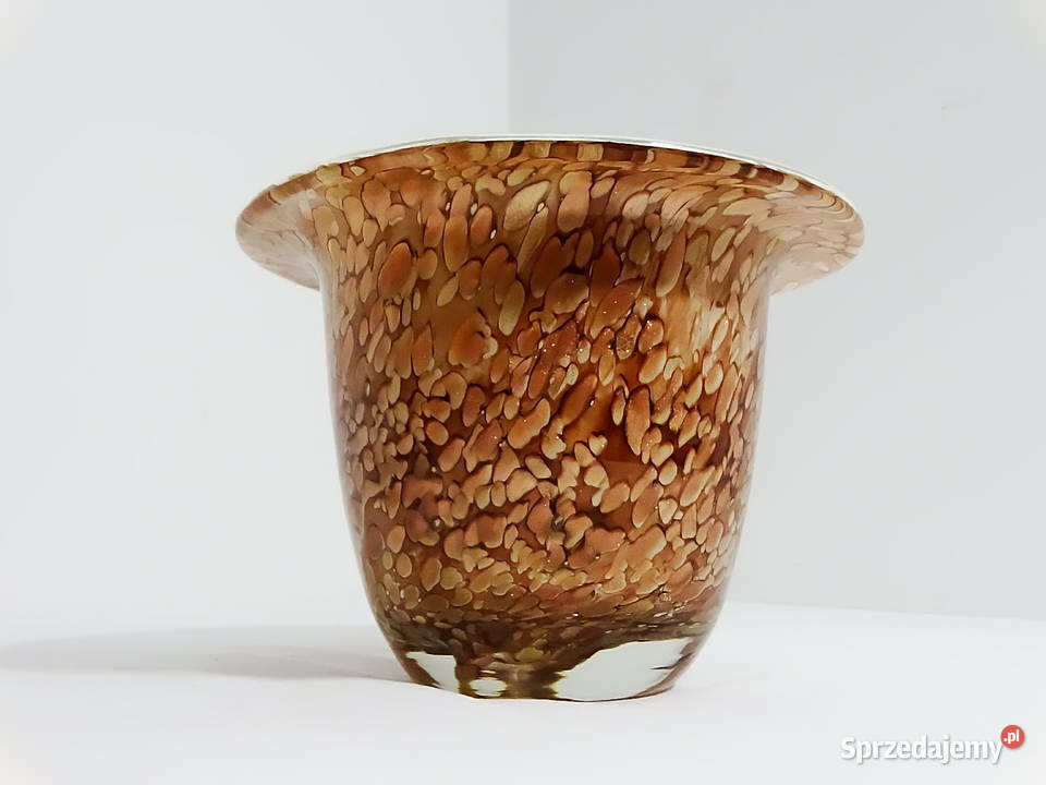 Wazon dekoracyjny szklany efekt marmuru wzór lubelskie Biłgoraj