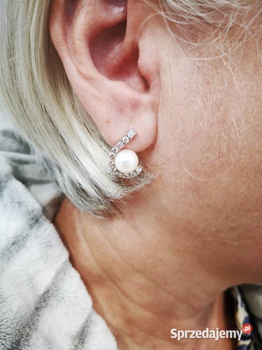 BRYLANTY zestaw złoty pierścionek kolczyki z Warszawa