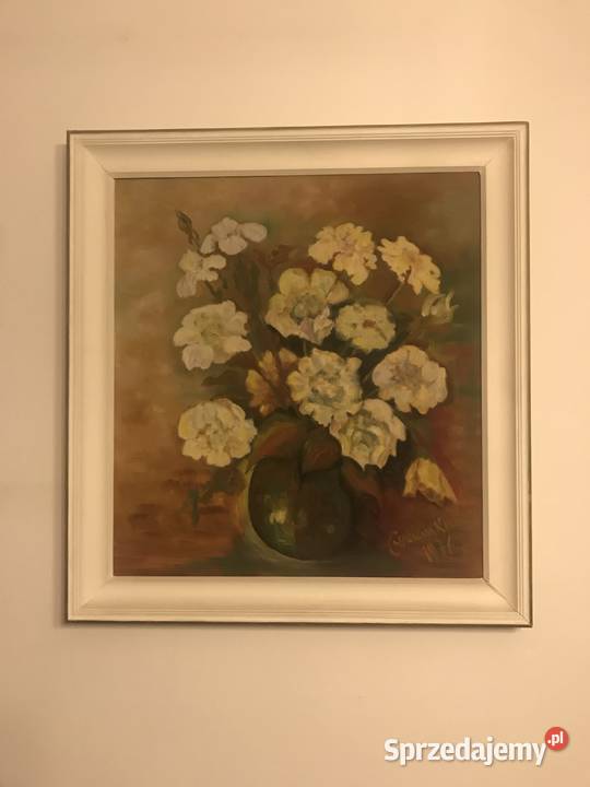 obraz olejny z motywem kwiatowym