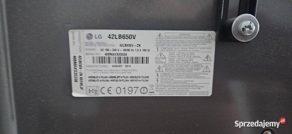 TV LG 42LB650V Chrzanów
