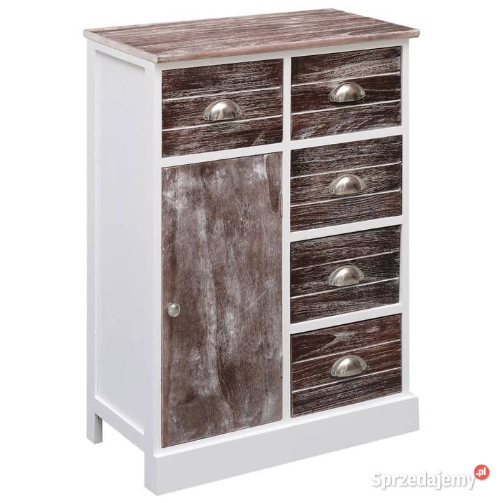 Komoda z 10 szufladami brązowa 113 x 30 x 79 Warszawa