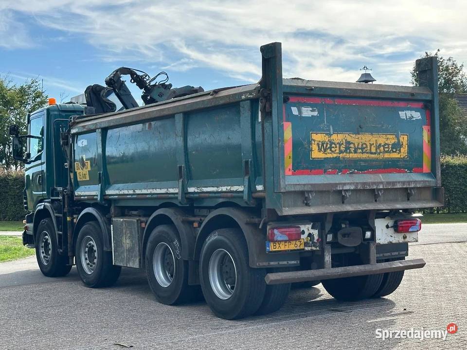 Wywrotka 8x4 z dzeigiem bordmatic Scania Napęd 2 lub więcej osi Warszawa sprzedam