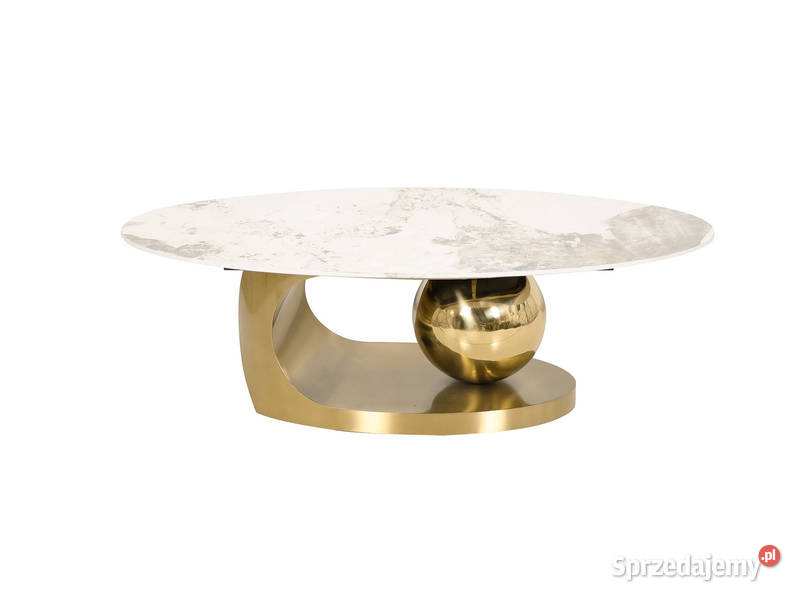 Złoty stolik kawowy Premium Milenio z kamiennym małopolskie Golkowice