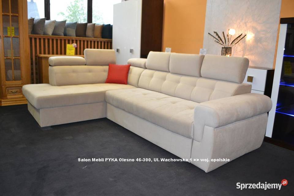 Nowy Narożnik 190x280 ATLANTA Tkanina Zmywalna Olesno