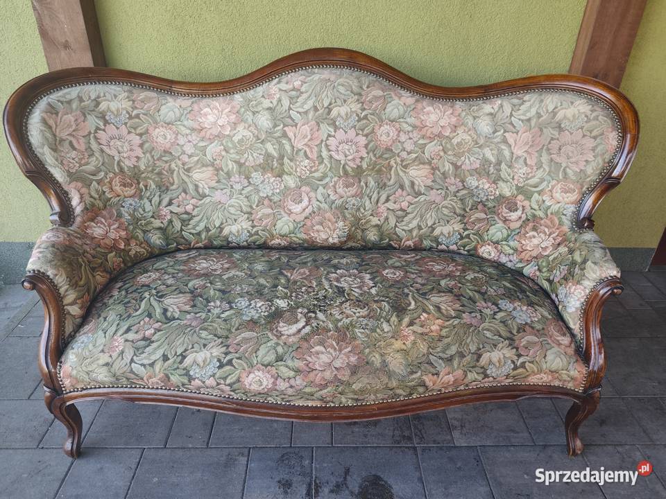 Sofa rococo revival Ludwik Filip wielkopolskie Budzyń