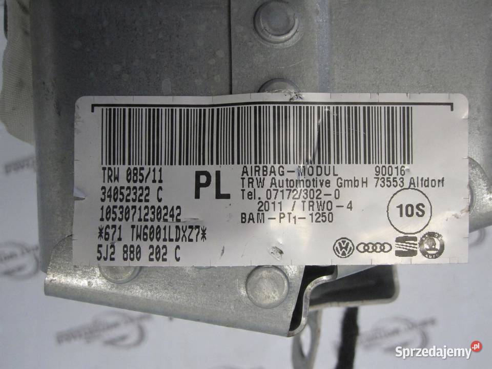 SKODA ROOMSTER LIFT 11r AIRBAG poduszka pasażera