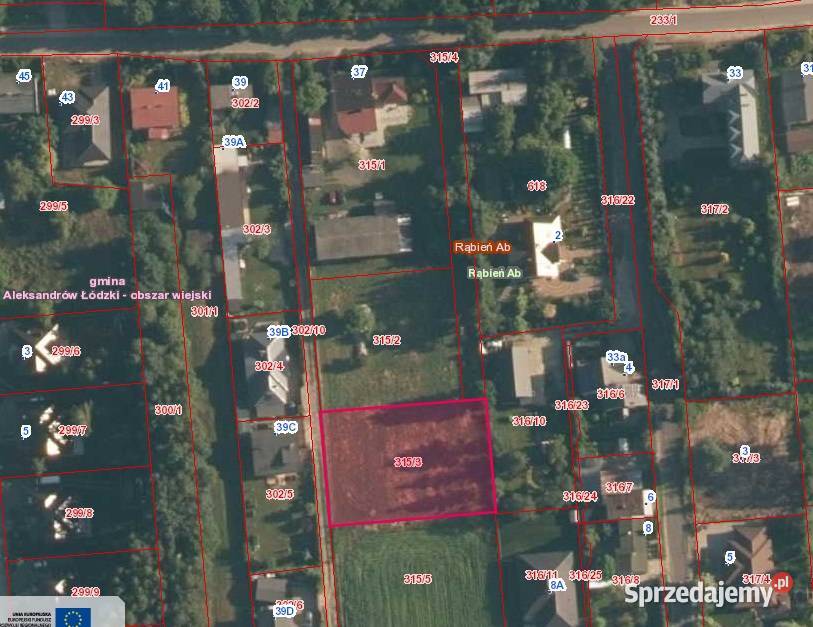 Działka budowlana Rąbień AB 44m