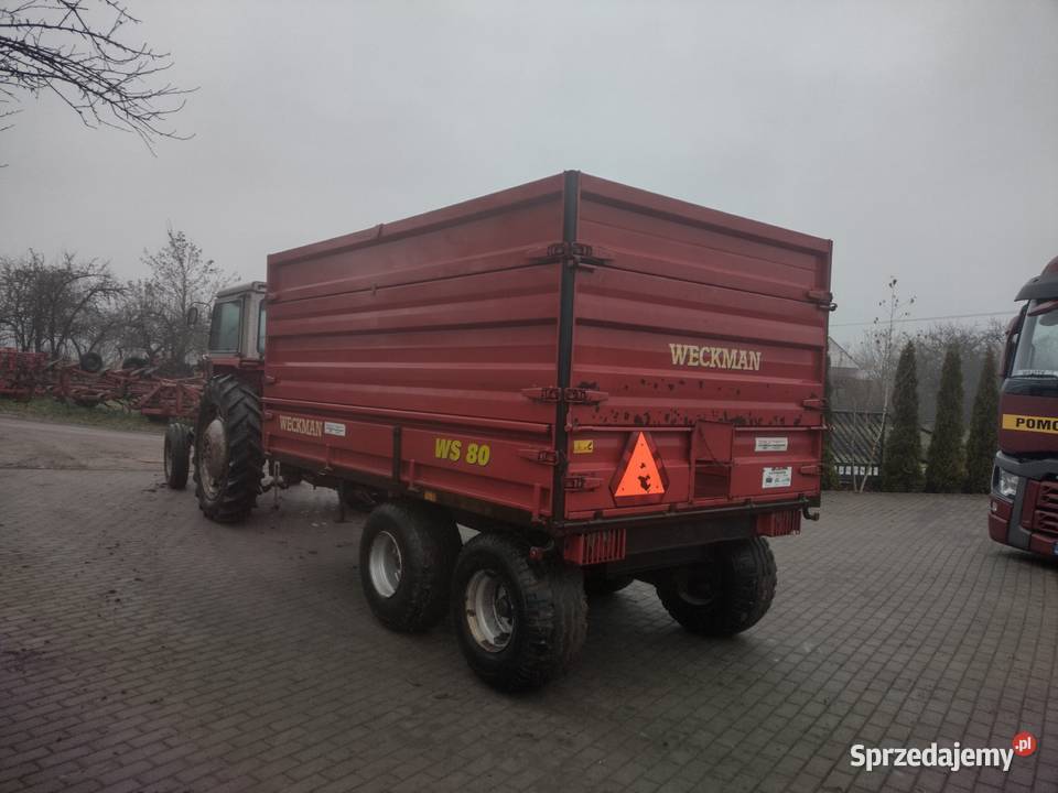 Przyczepa rolnicza tandem 8 ton wywrotka na tył nieuszkodzony kujawsko-pomorskie Sośno