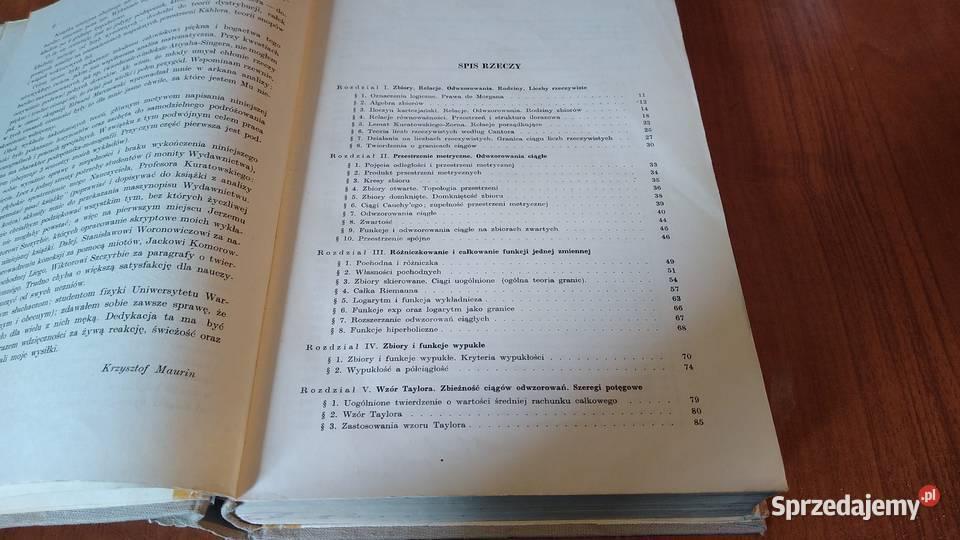 Analiza cz 1 Elementy Krzysztof Maurin Gdańsk