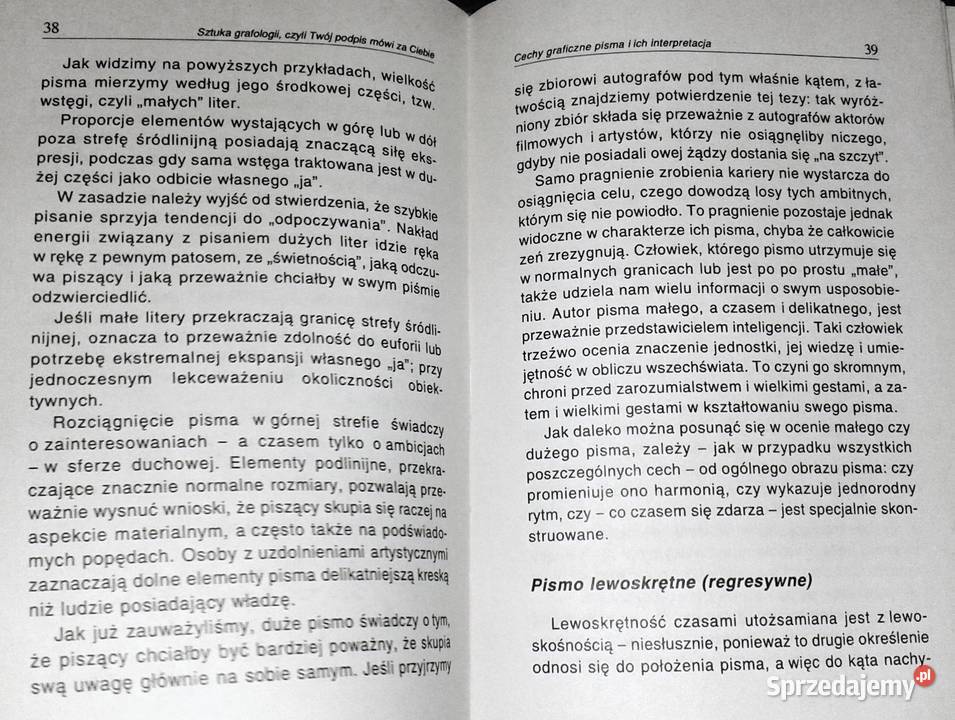 Sztuka grafologii Alfons Luke Albert Lang miękka lubelskie Chełm