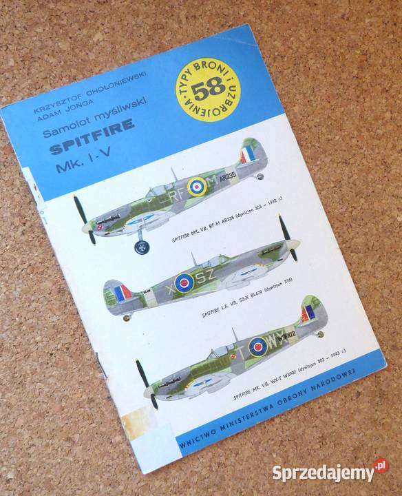 W Chołoniewski Samolot myśliwski Spitfire Mk IV militaria, broń, wojskowość Warszawa sprzedam