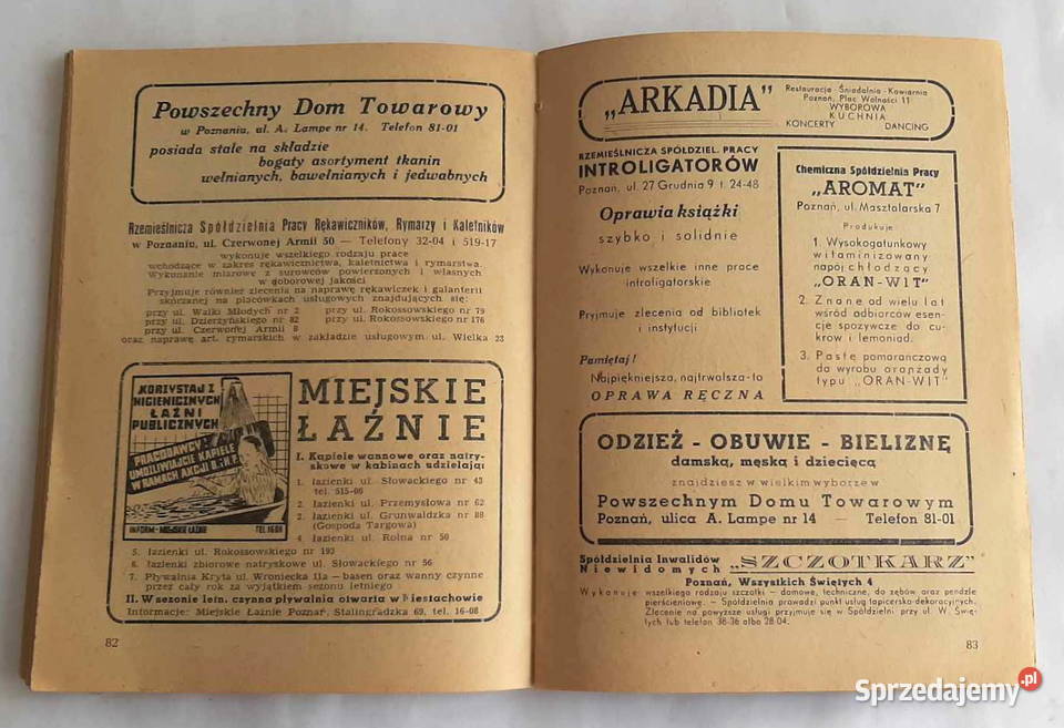 POZNAŃ z czasów PRLu Informator miasta Poznania Łódź