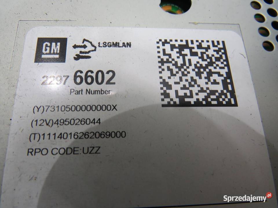 RADIO TUNER CZYTNIK CD ZAFIRA C 22976602 osobowe