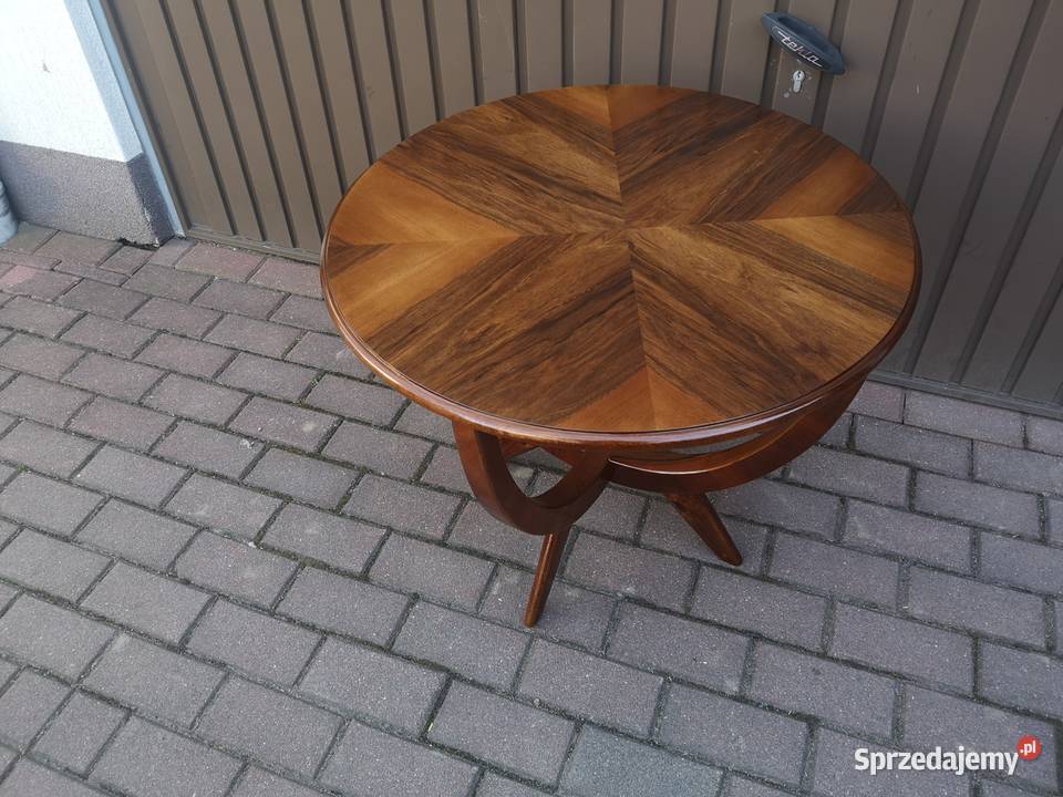 Stolik Typ 682 A ARTDECO PRL Unikat Orzech Antyk Swarzędz sprzedam