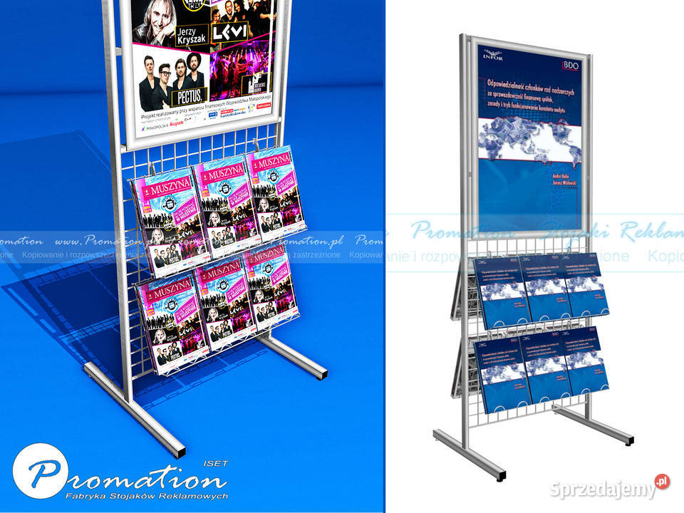 Regał z półką na ulotki i miejscem na plakat do mazowieckie Warszawa sprzedam