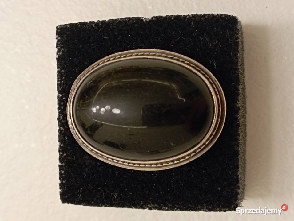 Pierścionek srebrny czarne oczko Radom sprzedam