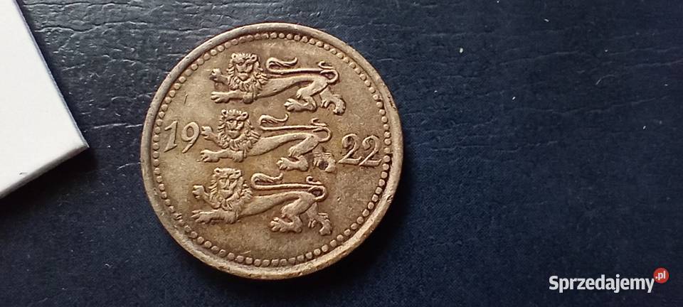 Stare monety 5 marek 1922 Estonia Lesko