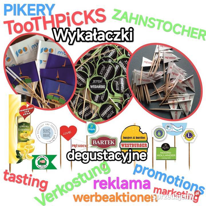 Pikery wykałaczki flagietki