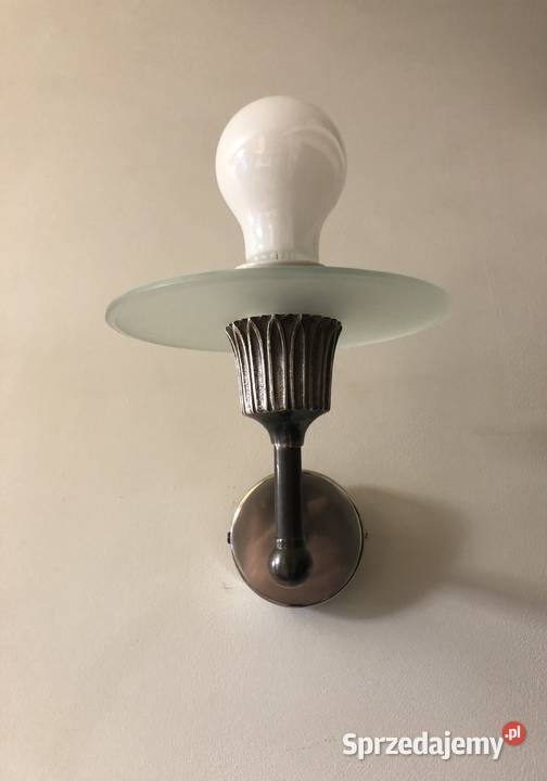 Kinkiet stary z kloszem talerzykiem Warszawa