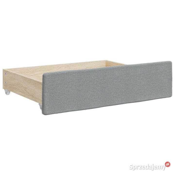 Sofa rozsuwana z szufladami jasnoszara tkanina 90cm Warszawa