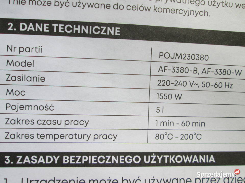 Sprzedam frytownicę beztłuszczowa nową na Kraków sprzedam