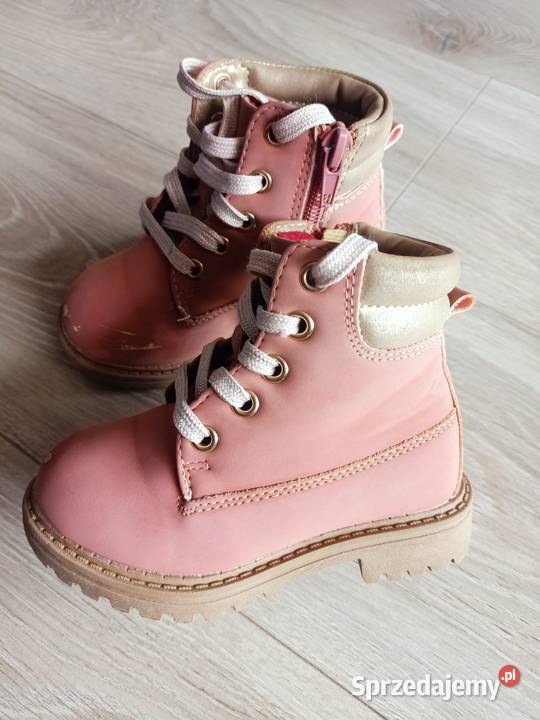 Buty trekkingowe trzewiki dziecięce różowe 24 Trzewiki i półbuty