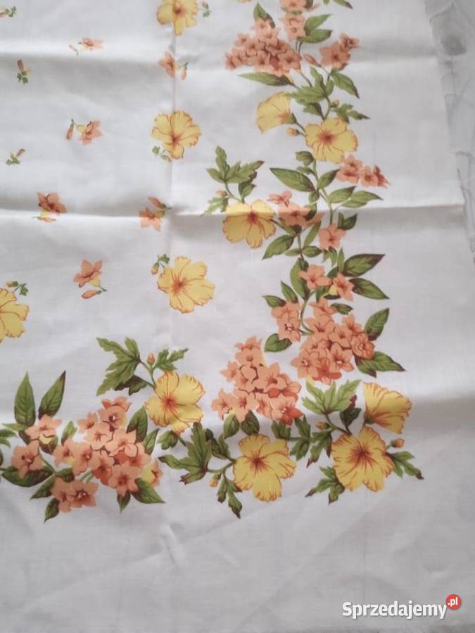 Materiał na obrus z czasów PRLu Mysłowice