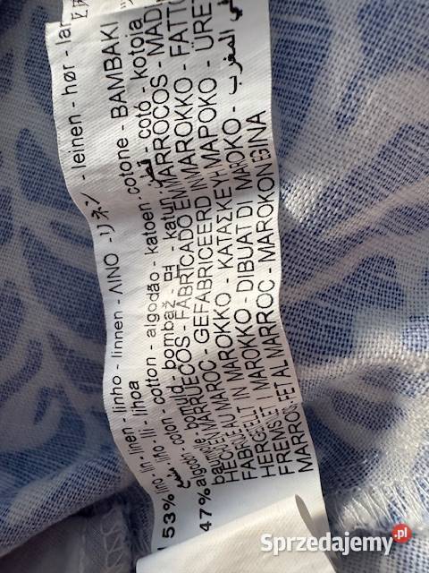 Sukienka XS Zara niebieska w białe wzory Zara