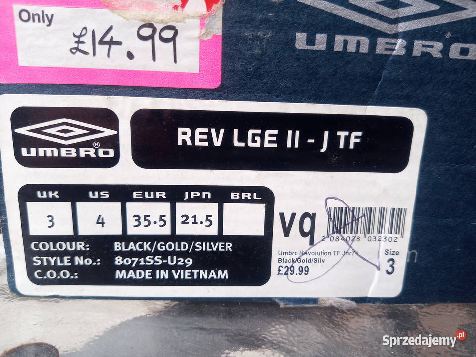 BUTY MŁODZIEŻOWE UMBRO KORKI Sportowe Leszno