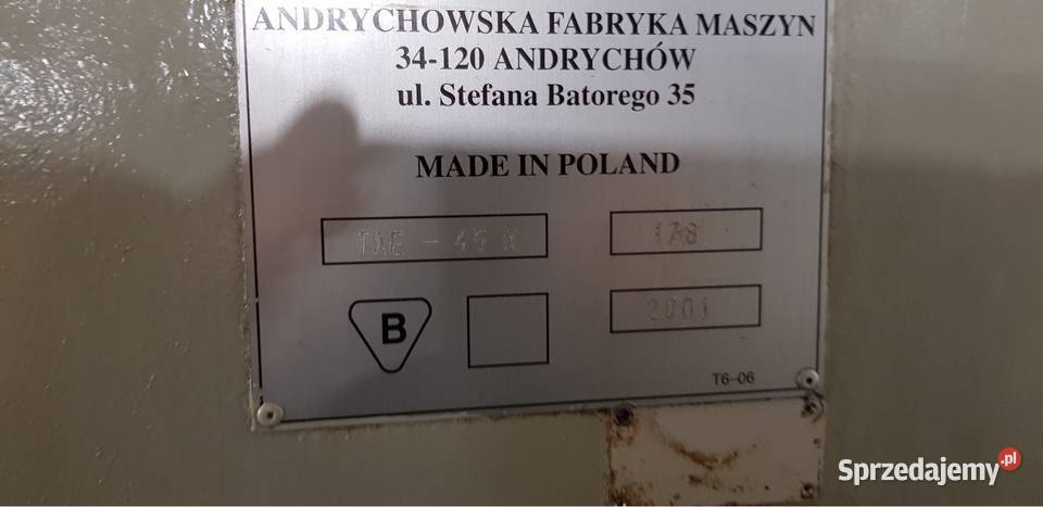 Tokarka TAE 45 N Produkcja Cymbark sprzedam