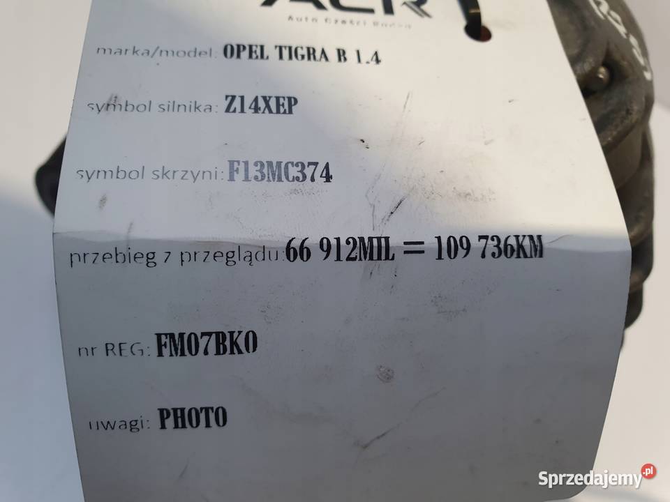 ALTERNATOR Opel Tigra B 14 16V 0124325171 lubelskie Chełm