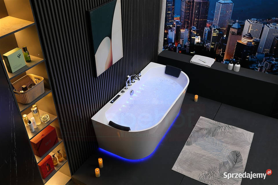Wanna z hydromasażem EBX802 B prostokątna