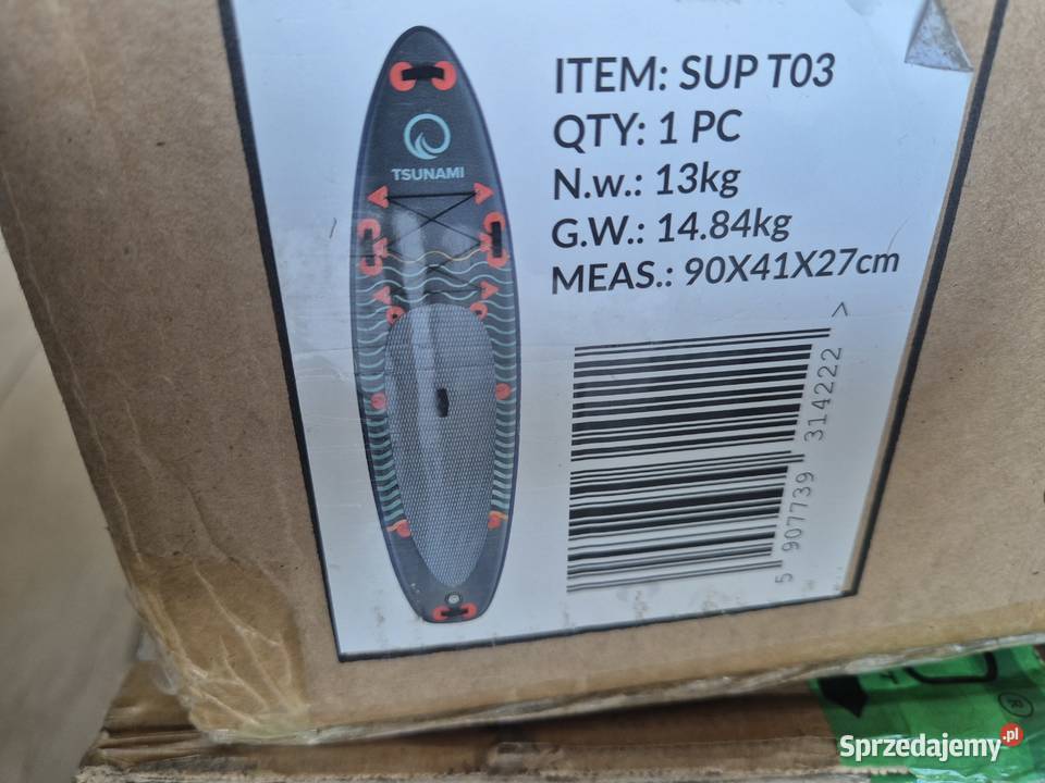 Nowa deska SUP Tsunami Wave 350 T03 komplet z kujawsko-pomorskie