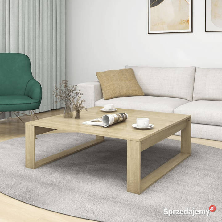 Stolik kawowy dąb sonoma 100x100x35 WM808633 mazowieckie Warszawa