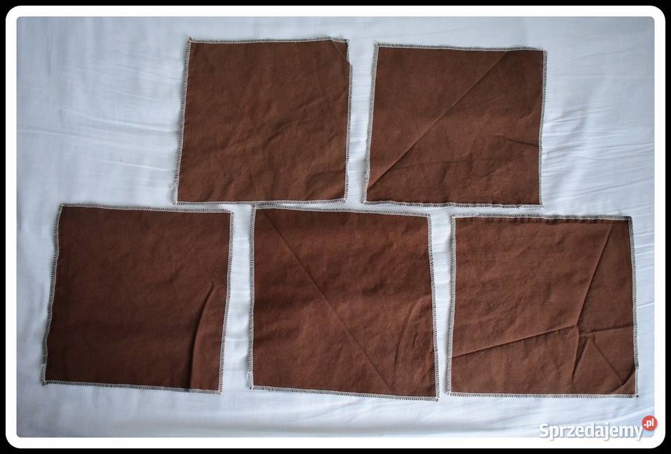 Zestaw 5 brązowych serwetek 25 x 25 Akcesoria kuchenne Płock