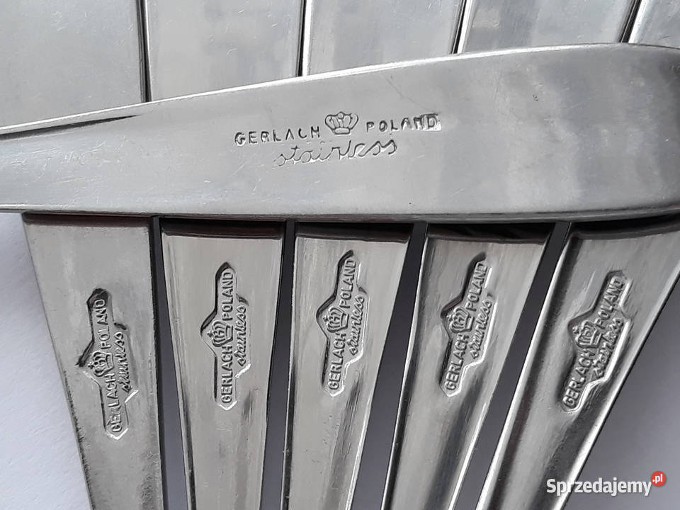 Czterozębne widelczyki KŁOS Gerlach sztućce PRL