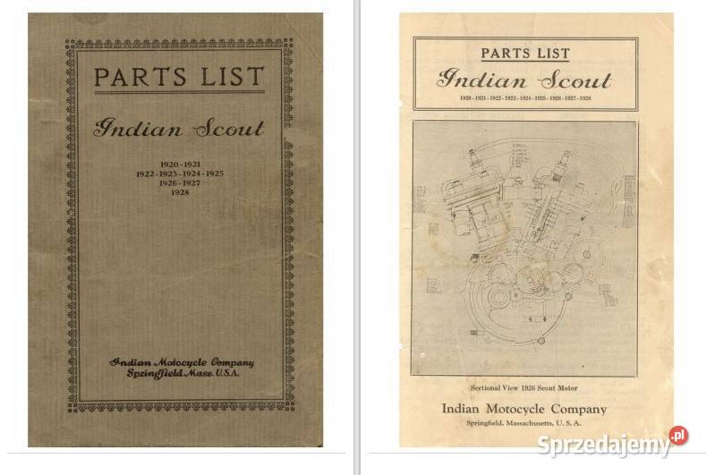 Indian Scout Parts List 1920 -1928