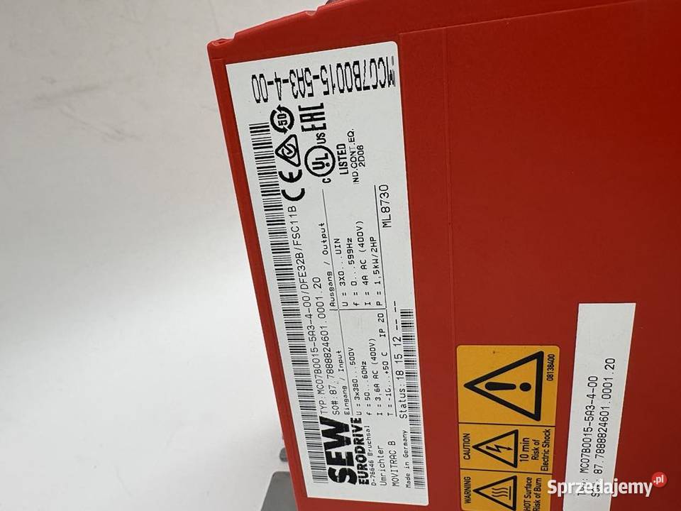 SEW MC07B0015 5A3 4 00 DFE32B FSC11B Inverter mazowieckie Warszawa