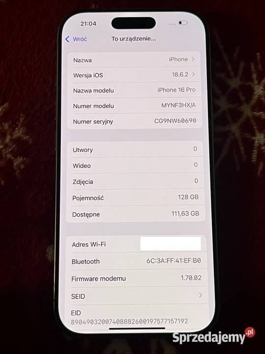 iPhone 16Pro 128Gb 98 kondycji Kraków