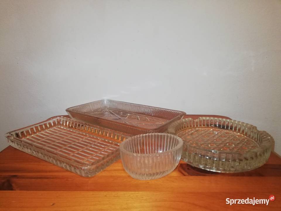 Patera szklana PRL mazowieckie Warszawa