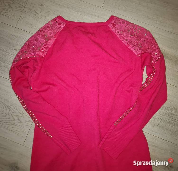 Bluzka damska róż koronka zip 38M Łódź sprzedam