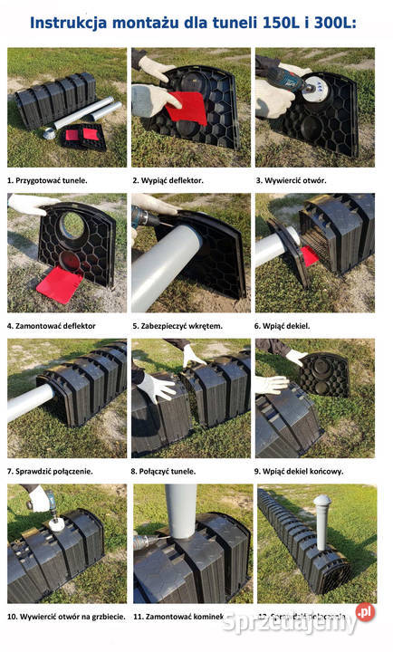 Oczyszczalnia Ścieków ROTOCLEAN 6 Tunele 300L 6 lubuskie