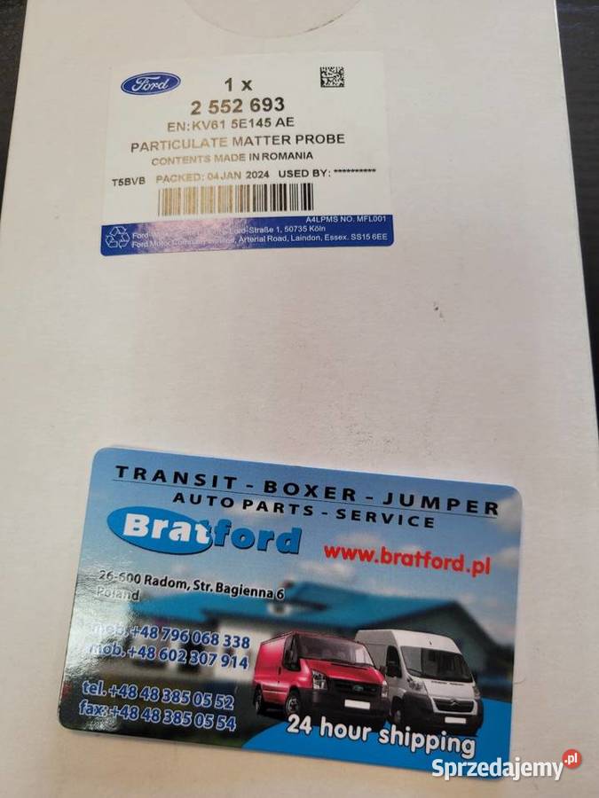 Czujnik Nox Ford Connect KV615E145AB AC AD AE Radom