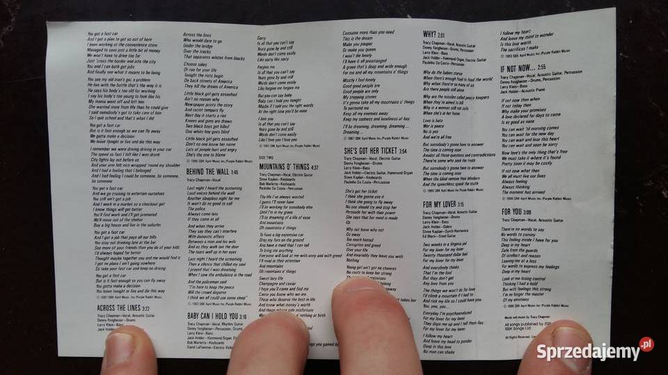 Kaseta magnetofonowa Tracy ChapmanTracy Chapman Siemiatycze