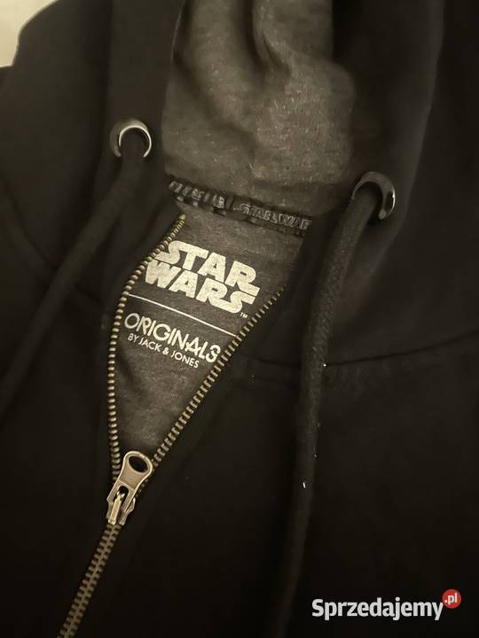 Star Wars ML Czarna Bluza z Kapturem na Zamek