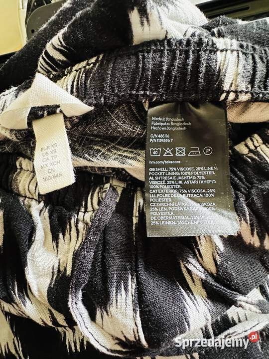 Letnie szerokie damskie spodnie z domieszką lnu Gdańsk