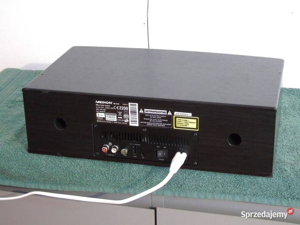 Zestaw audio Medion BT USB mp3 radio RDS AUX Jasło