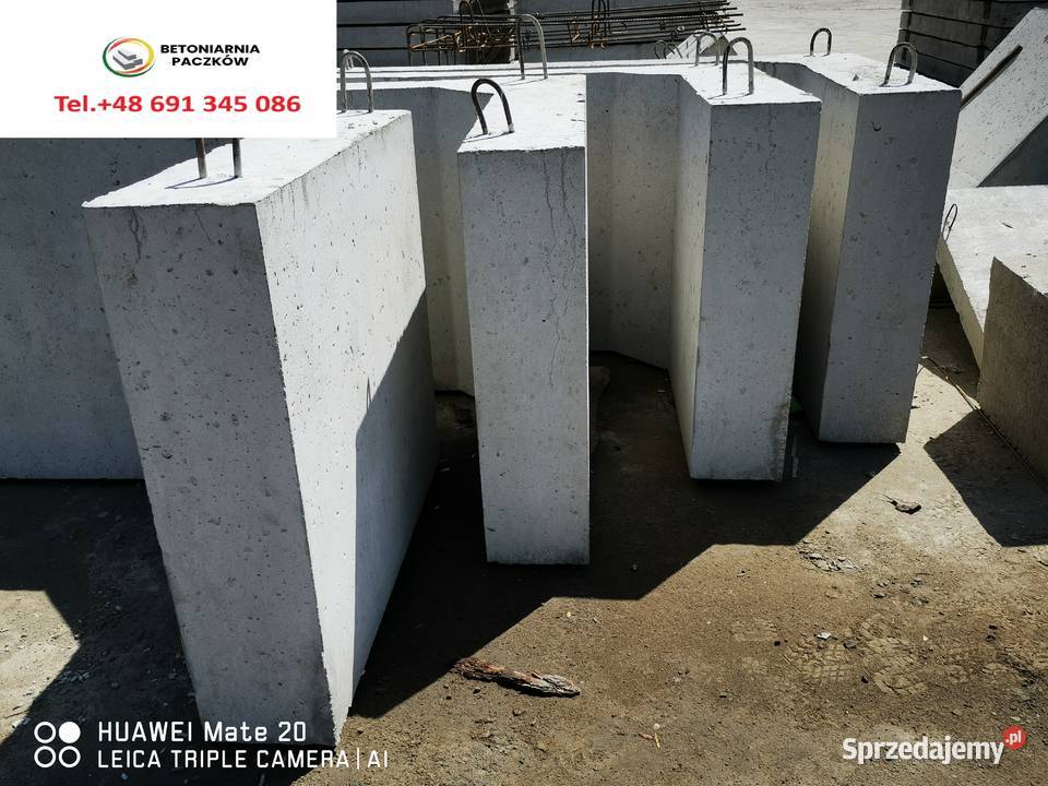 Płyty drogowe beton muru oporowe L i T bloczki Lądek-Zdrój