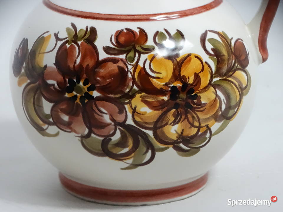 Vintage Ceramiczny Dzbanek Karafka Ręcznie Biłgoraj